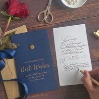 Carte de vœux 3D colorée écologique avec message manuscrit, cadeau artisanal en papier pour Halloween, Noël, Nouvel An