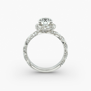 Anillo Halo de Lujo Premium, Detalles Intrincados, Atractivo Clásico, Joyería Elegante para Mujer, Estilo de Alta Gama y Belleza Atemporal - Product Image 1