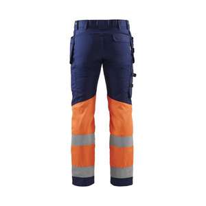 BLAKLADER - 155818118953C62 Pantalones de alta visibilidad con elástico Azul marino/Naranja-EAN 7330509653586 ROPA DE TRABAJO DE LA HI-VIS - Product Image 2
