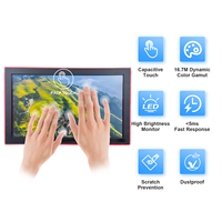 Monitor Táctil IR de 23.6, 27, 32 y 43 Pulgadas con Montaje en Pared, Monitor para Juegos de Habilidad con Borde Acrílico Iluminado, Precio al por Mayor