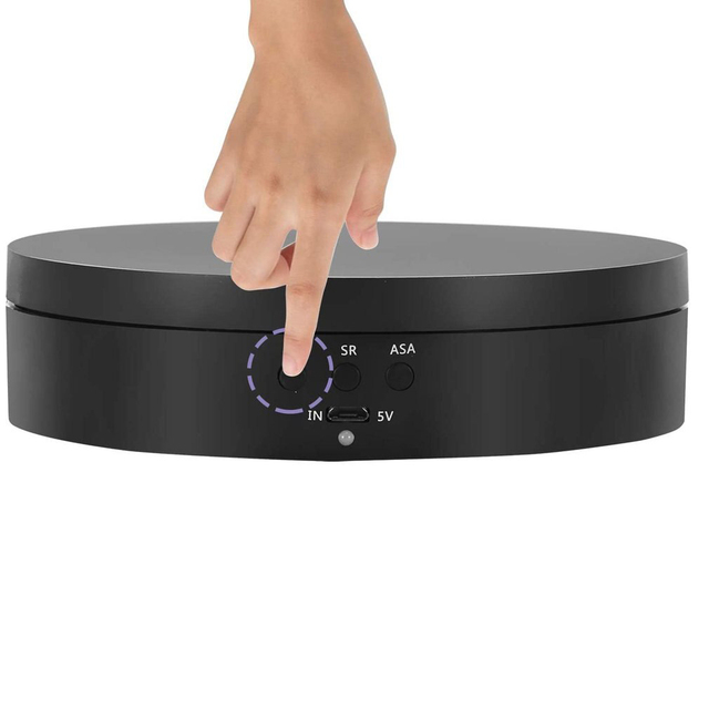 Electric Rotating Display Stand Mirror 360 Degree Turntable Display Stand for Photography Shooting Props Jewellery Watch Display