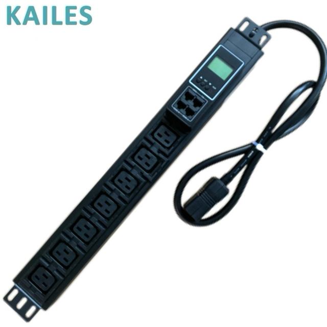 KAILES SI PDU Rack Industrial Power Distribution Unit 200-240V AC 16A 7 IEC320C19 Sockets OEM/ODM Customization Aluminum Alloy