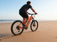 Vélo de montagne électrique en aluminium 7 vitesses 500W 36V avec moteur arrière sans balais, freins à disque hydrauliques, autonomie de 60 km, batterie intégrée