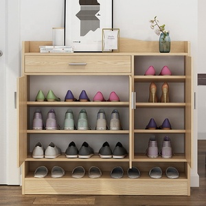 Scarpa Armadio/Cremagliera Del Basamento Naturale/Impiallacciato Rovere w Cassetto e Porta - Product Image 2