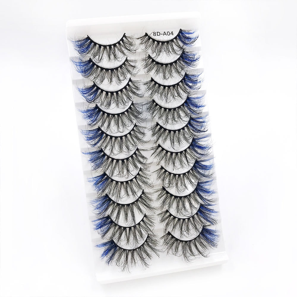 JOYPET Colorful Russian Volume Eyelashes False Eyelash Russian D Curl Lashes Faux Mink Lashes