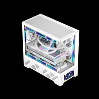 High Quality Mid Tower Gaming PC Case 360mm Water Cooling Aluminum Alloy Glass Screen Support ATX MATX ITX Motherboard in Stock