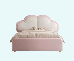 2025 New Pink Wood Modern Kids <b>Bed</b> with Soft <b>Padded</b> Headboard Princess Style Storage <b>Bed</b> for Boys Girls Bedroom Small Space - Product Image 5