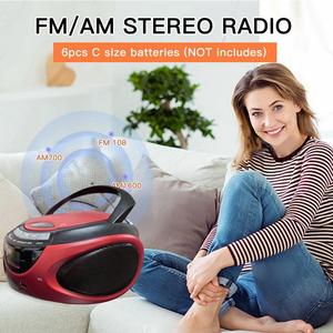 Factory Custom Portable CD Player with BT FM Radio Support <b>Top</b> <b>Loading</b> Design Dual Power for Home Outdoor Learning - Product Image 5