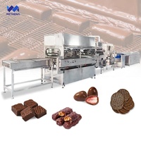 Machine à enrober le chocolat électrique 5 kg, 200 mm, pour chocolat glacé, 400 mm, type bande transporteuse 1000 mm, ligne d'enrobage et de trempage, occasion, à vendre