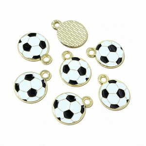 20 piezas de dijes de fútbol esmaltados, colgantes deportivos para collares, pulseras, pendientes, accesorios para la fabricación de joyas DIY - Product Image 5