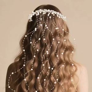 NianCan New European-style Pearl <strong>Hair</strong> Comb Handmade Headpiece Pearl <strong>Bridal</strong> Wedding <strong>Hair</strong> Accessory Wedding Dress <strong>Hair</strong> <strong>Band</strong> - Product Image 6