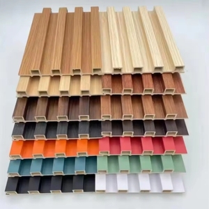 Prix d'usine panneau de revêtement personnalisé bande extérieure plafond en bois plastique wpc tube de bois WPC panneau mural - Product Image 4