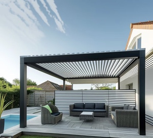 <span class=keywords><strong>Pergola</strong></span> Motorizzata Impermeabile con Tetto a Lamelle in Lega di Alluminio di Lusso per Giardino, Patio, Bordo Piscina, Terrazza e Cortile con Protezione UV - Product Image 4