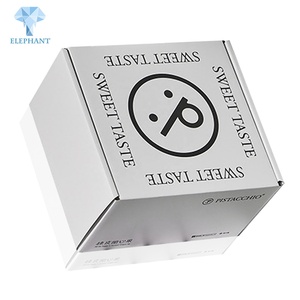 Boîte d'emballage carrée pliable en carton ondulé de qualité alimentaire, personnalisée et recyclée, pour gâteaux, blanche - Product Image 3
