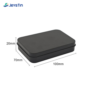 100*70*20mm hộp quà màu đen mờ hình chữ nhật nhỏ nắp có bản lề kim loại container tùy chỉnh có thể tái chế bản lề hộp thiếc cho bạc hà - Product Image 4