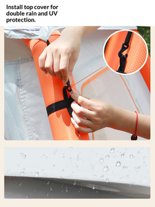 <span class=keywords><strong>Tente</strong></span> de camping pyramide gonflable, pliable, imperméable, pour l'été, avec auvent épaissi et ouverture automatique rapide - Product Image 2