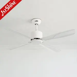 1stshine ceiling fan factory big air volume white iron 4 blades smart remote ceiling fan