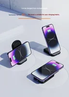 Support de charge sans fil pliable portable avec logo personnalisé, charge rapide 15W, support de charge de téléphone portable de bureau