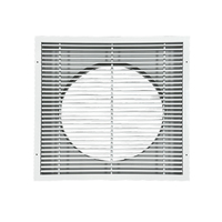Grille d'aération carrée moderne en alliage d'aluminium durable et anticorrosion, installation facile pour l'évacuation des fumées de salle de bain et du CVC