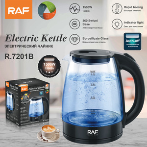 <b>Kitchen</b> Application 2000W 2.0L Rapid Boiling Auto Off Indicator Light Electric Glass Tea Kettle - Product Image 5