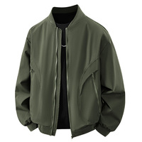 Blouson Bomber Unisexe Printemps Automne Streetwear Léger Motif Cœur Tendance Grande Taille Fermeture Éclair Commerce International