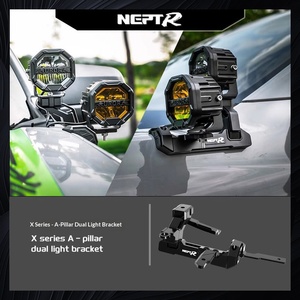 Support de fixation double projecteur pour montant A <span class=keywords><strong>Ford</strong></span> <span class=keywords><strong>Ranger</strong></span> 2023-2025 – Accessoires de modification NEPTR <span class=keywords><strong>Ranger</strong></span> – Installation sans dommage - Product Image 2