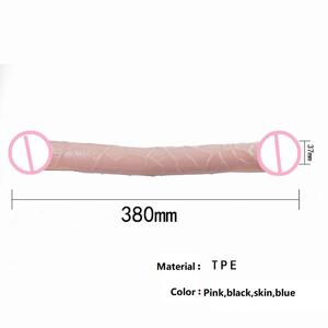 Kustom <span class=keywords><strong>penis</strong></span> buatan lesbian berkepala ganda dildo besar untuk wanita realistis besar - Product Image 5