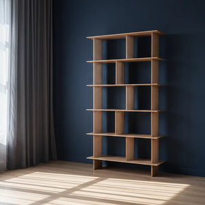 ชั้นวางของไม้เนื้อแข็ง Canto ให้ความสง่างามทันสมัยด้วยแผ่นไม้แนวตั้งเรียบหรูและดีไซน์ชั้นวางแบบเปิดกว้าง พร้อมฟังก์ชั่นการจัดเก็บอเนกประสงค์ - Product Image 5