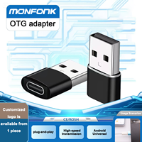 Monfonk Otg Adaptateur Convertisseur Usb 2.0 Mâle vers Type-c Adaptateur Usb-c Flash Drive Laptops Pc Ordinateur Téléphone Adaptateur Usb C