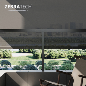 Windproof ngoài trời không thấm nước rèm cuốn Patio Sun Shading tự động cơ giới trong nhà thoáng khí nhôm pergola Zip màn hình - Product Image 5