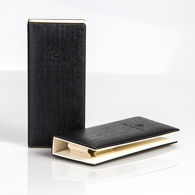 Factory Wholesale Hotel Room Durable Black & White PU Leather TV Remote Control Holder with Organizer Folder