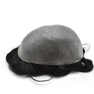 Invisible Super Thin Skin Human Hair System All PU V-Loop <strong>Mens</strong> Toupee <strong>Hairpieces</strong> - Product Image 5