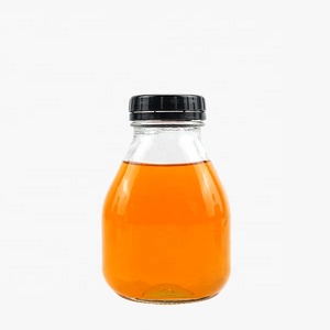 16oz Empty square Beverage Milk <strong>Glass</strong> Bottle and <strong>Temper</strong> Proof Screw Plastic Lid - Product Image 2