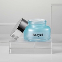 Emballage de cosmétiques de soin de la peau 40ml 100ml 120ml Bouteilles cosmétiques de luxe bleues graduées Ensemble d'emballages de soins de la peau