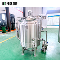 Cuve de brassage de thé Kombucha 200L en acier inoxydable 304 avec agitation électrique double et chauffage direct, filtre à mailles et pompe