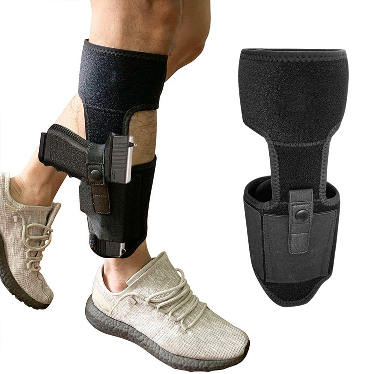 可调节氯丁橡胶脚踝携带带弹匣袋的枪套 - buy concealed carry leg