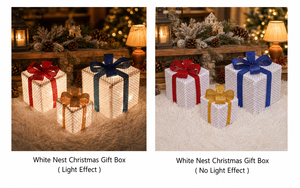 Caja de Regalo Navideña con Luces Decorativas, 3 Piezas, Funciona con Pilas, Control Remoto, Iluminación Navideña para Interiores/Exteriores, 50 LED, IP42 - Product Image 5