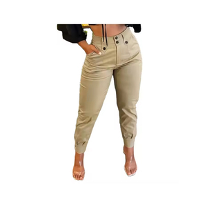 Pantalones Chinos Cómodos para Mujer, Elegantes, Casuales, Transpirables, de Corte Regular, Alta Calidad, para Uso Diario, a la Moda, de Cintura Media, con Frente Plano - Product Image 1
