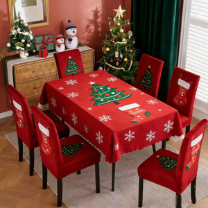 Nappe de table de Noël haut de gamme imperméable pour dîner en famille, restaurant, décoration de fêtes - Product Image 3