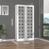Armoire de recharge pour téléphones portables et casier de rangement avec interphone de sécurité pour salle de réunion scolaire, mobilier moderne en acier