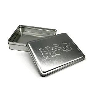 Custom Food Grade Empty Tinplate Gift Box Tin Metal Packing Tin Box Rectangle