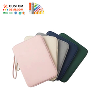 Housse pour ordinateur portable convertible en cuir PU souple de qualité supérieure BSCI, grande capacité, fine, imperméable pour MacBook Air/Pro 13 14 15 pouces