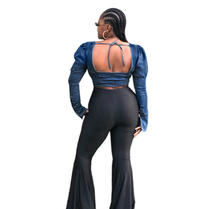 14 ans d'usine, veste skinny à manches longues en denim à la mode sexy et à prix abordables pour <span class=keywords><strong>fille</strong></span> et femmes - Product Image 5