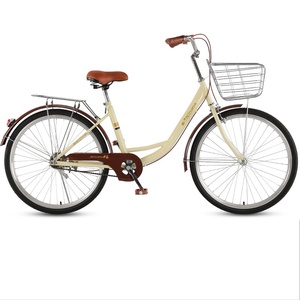 Vendita calda da 24/26 pollici classico bicicletta singola velocità per le donne in acciaio ad alto tenore di carbonio Urban Cycle <span class=keywords><strong>Bike</strong></span> con le signore della città cestino della bici - Product Image 5