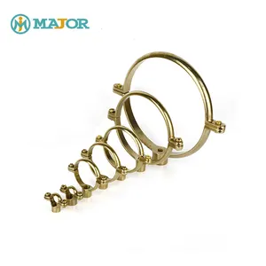 Brass brackets clamps support single or double ring pipe clip