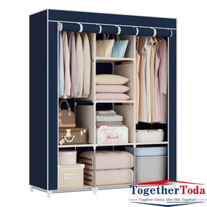 Armoire compacte grande capacité légère et stable, facile à installer, résistante à la poussière, pour organiser les vêtements de tous les jours, la literie, les sacs - Product Image 4