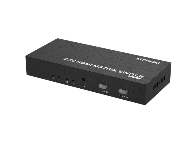 HDMI Matrix Switch 2x2 4K 30Hz, MT-VIKI 4K HDMI Switch Splitter 2 in 2 Out Matrix Switcher