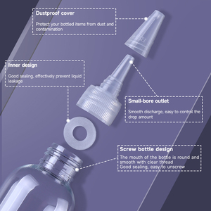 30ml 50ml 100ml 120ml 빈 헤어 오일 플라스틱 스포이드 병 트위스트 탑 캡 - Product Image 3