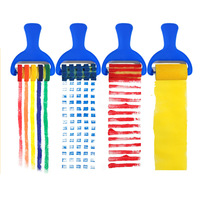 Faible MOQ 30 pièces – Pinceaux de peinture en éponge pour enfants avec rouleau tampon en mousse texturé pour projets d'artisanat des tout-petits et des enfants d'âge préscolaire