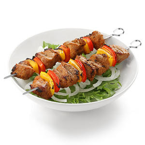 Ensemble <span class=keywords><strong>de</strong></span> brochettes à double rôtissage, durables, résistantes à la chaleur, antiadhésives, accessoires <span class=keywords><strong>de</strong></span> barbecue pour le camping <span class=keywords><strong>en</strong></span> plein air avec fourchettes <span class=keywords><strong>en</strong></span> métal et manche <span class=keywords><strong>en</strong></span> <span class=keywords><strong>bois</strong></span> - Product Image 4